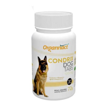 Suplemento Organnact Condrix Dog Tabs com 60 Tabletes 1200mg - 72g Suplemento Organnact Condrix Dog Tabs com 60 Tabletes 1200mg - 72g