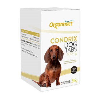 Suplemento Organnact Condrix Dog Tabs com 60 Tabletes 600 Mg - 36g