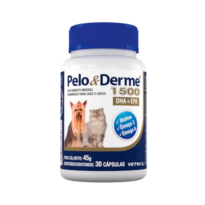 Suplemento Vetnil Pelo & Derme DHA + EPA 1500mg