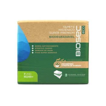 Tapete Higiênico Biodegradável Biosec Eco 80x60cm