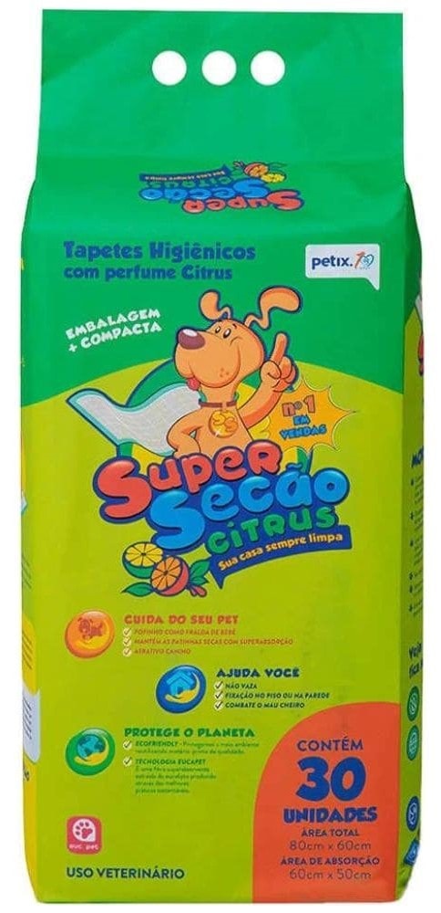 Tapete Higiênico Super Secão Citrus | Amaro's Bichos Pet Shop