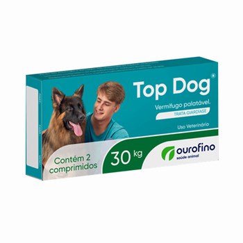 Top Dog Vermifugo para Cães até 30kg com 2 Comprimidos