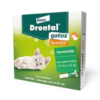 Vermífugo Drontal SpotOn para Gatos de 0,5 kg a 2,5 kg