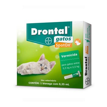 Vermífugo Drontal Spoton para Gatos de 0,5 kg a 2,5 kg