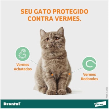 Vermífugo Drontal SpotOn para Gatos de 2,5 kg a 5 kg Vermífugo Drontal SpotOn para Gatos de 2,5 kg a 5 kg